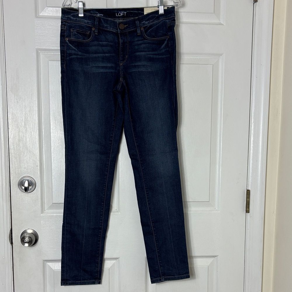New NWT Loft jeans modern skinny size 29 / 8 slim through the hip blue jeans